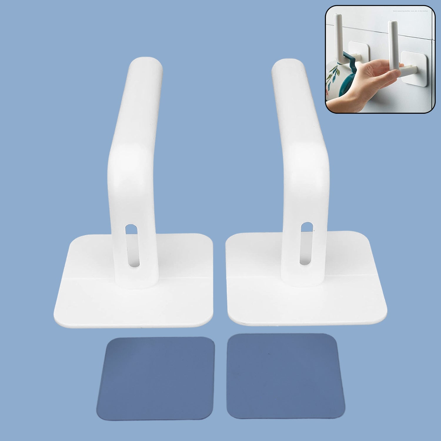 Multipurpose Shelf Organizer Hanging Storage Rack (2 Pc Set With 2 Adhesive Hook) Multipurpose Shelf Organizer Hanging Storage Rack (2 Pc Set With 2 Adhesive Hook)
